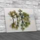 Lone Trees in Lake Canvas Print Large Picture Wall Art