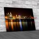 Night Time Liverpool City Reflections Canvas Print Large Picture Wall Art