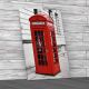 British Telephone Box 2 Canvas Print Large Picture Wall Art