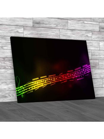 Musical Notes Abstract Canvas Print Large Picture Wall Art