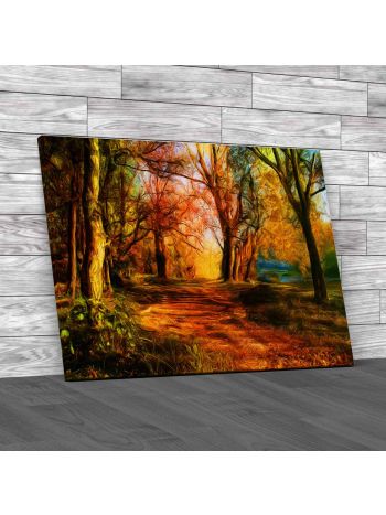 Tree and Walkway Canvas Print Large Picture Wall Art