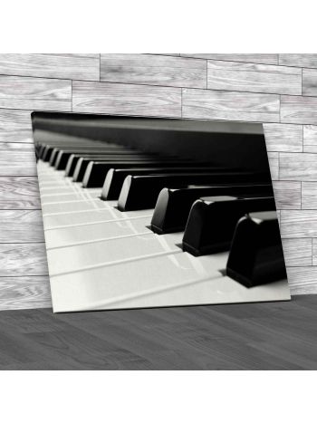 Piano Keys Up Close Canvas Print Large Picture Wall Art