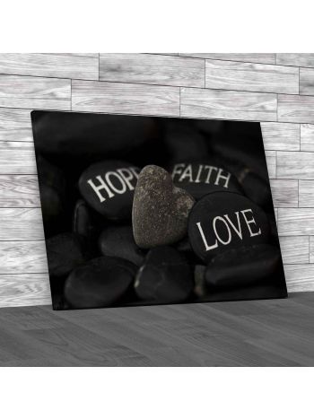 Love Hope Faith Quote Canvas Print Large Picture Wall Art
