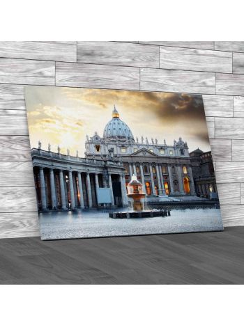 St Peters Basilica Rome Canvas Print Large Picture Wall Art