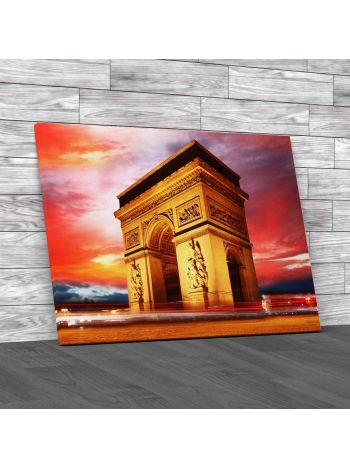 Arc de Triumph Paris Canvas Print Large Picture Wall Art