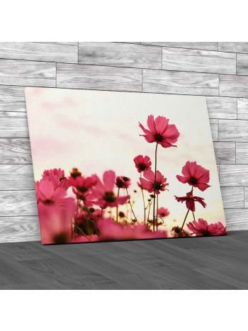 Floral Poppy Field Canvas Print Large Picture Wall Art