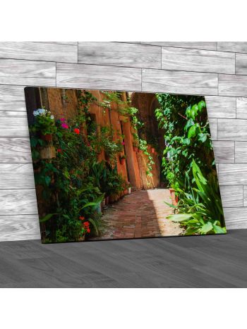 The Streets Of Siena Canvas Print Large Picture Wall Art