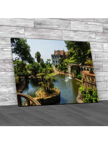 Monte Palace Tropical Gardens In Madeira Canvas Print Large Picture Wall Art