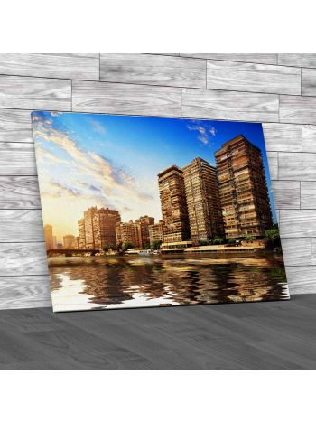 Cairo On The Bank Of Nile Canvas Print Large Picture Wall Art