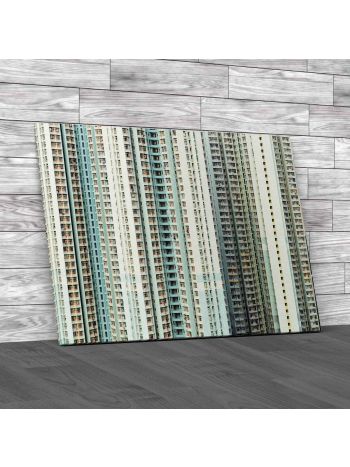 Hong Kong Block Of Flats Canvas Print Large Picture Wall Art