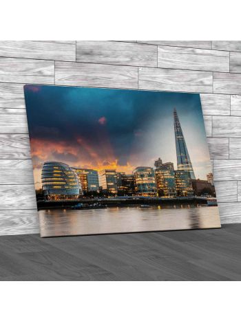 London City Hall And The Shard Canvas Print Large Picture Wall Art