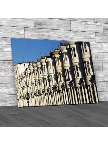 White Houses In London Bayswater District Canvas Print Large Picture Wall Art