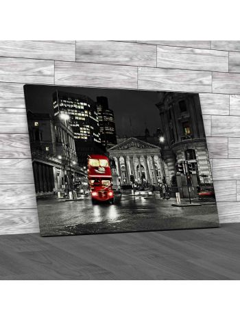 Royal Exchange London Red Bus Canvas Print Large Picture Wall Art
