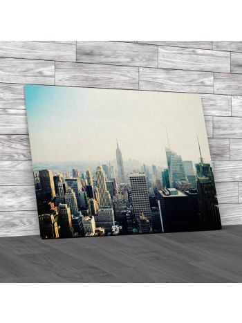 Manhattan Skyline With Empire State Building Canvas Print Large Picture Wall Art