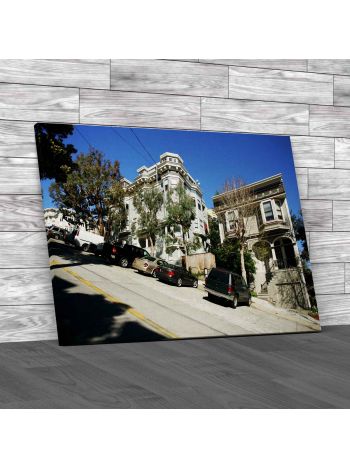 Street Parking In San Francisco Canvas Print Large Picture Wall Art