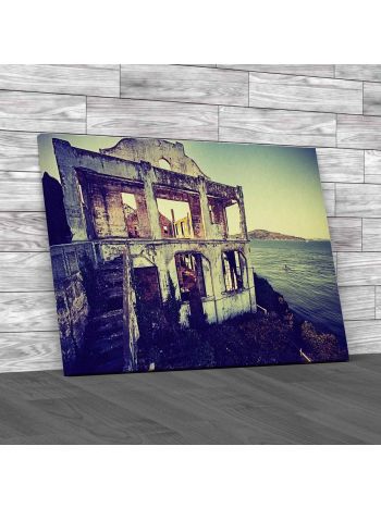 Wardens House On Alcatraz Island Canvas Print Large Picture Wall Art