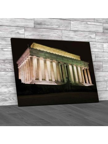 Abraham Lincoln Memorial In Washington Dc Canvas Print Large Picture Wall Art