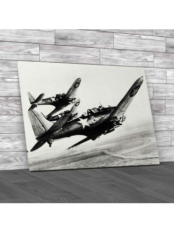 World War Ii Planes Canvas Print Large Picture Wall Art
