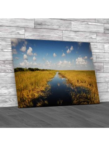 Wetlands Panorama Florida Everglades Canvas Print Large Picture Wall Art