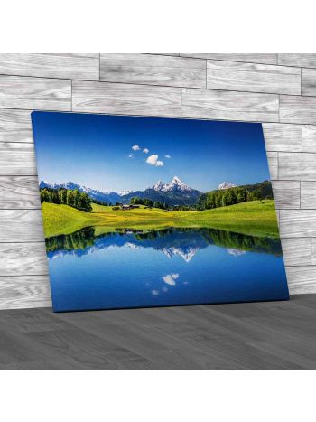 Landscape In The Alps Canvas Print Large Picture Wall Art
