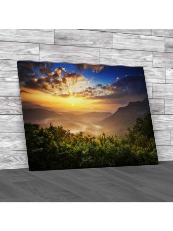 Blue Ridge Mountains North Carolina Canvas Print Large Picture Wall Art