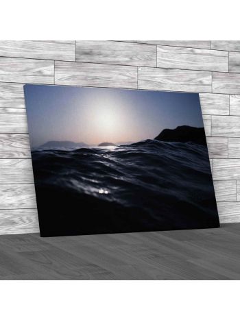 Waves At Sunrise Canvas Print Large Picture Wall Art