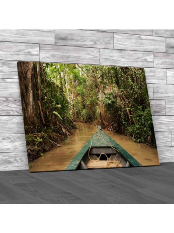 Lake Sandoval In The Amazon Peru Canvas Print Large Picture Wall Art