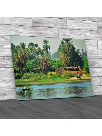 Nile Riverside Egypt Canvas Print Large Picture Wall Art
