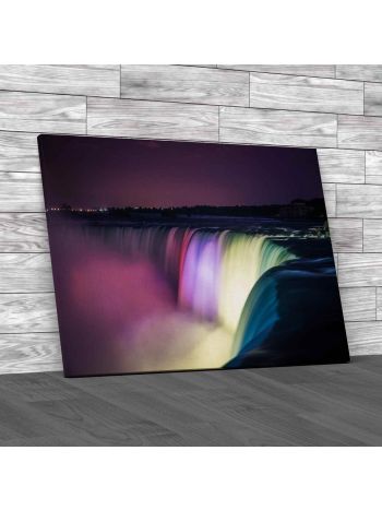 Niagara Falls At Night 2 Canvas Print Large Picture Wall Art