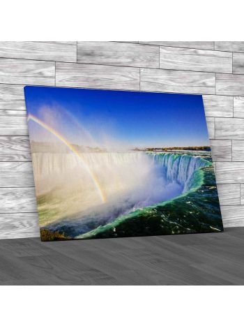Niagara Falls With Rainbow Canvas Print Large Picture Wall Art