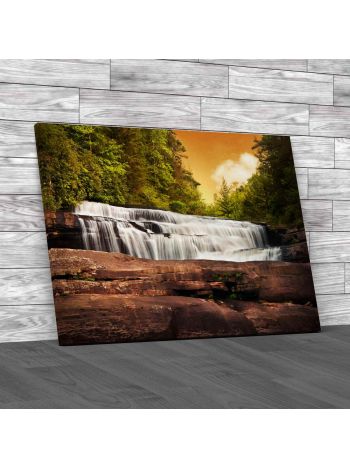 Waterfalls In Blue Ridge Mountains Canvas Print Large Picture Wall Art