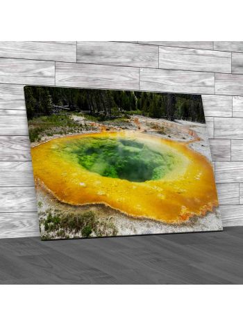 Morning Glory Pool In Yellowstone National Park 2 Canvas Print Large Picture Wall Art
